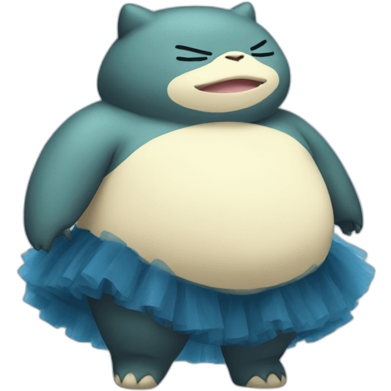 snorlax wearing tutu emoji