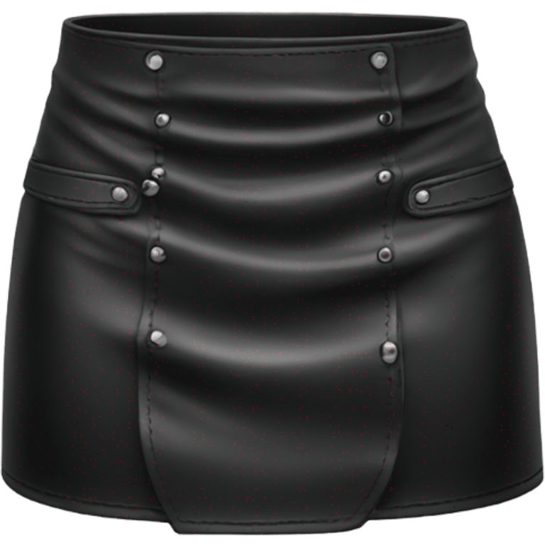 Black leather mini skirt isolated emoji