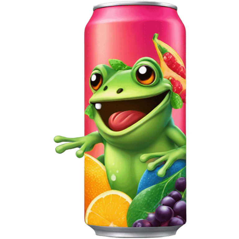 Fruity frog on an Energy Drink  emoji