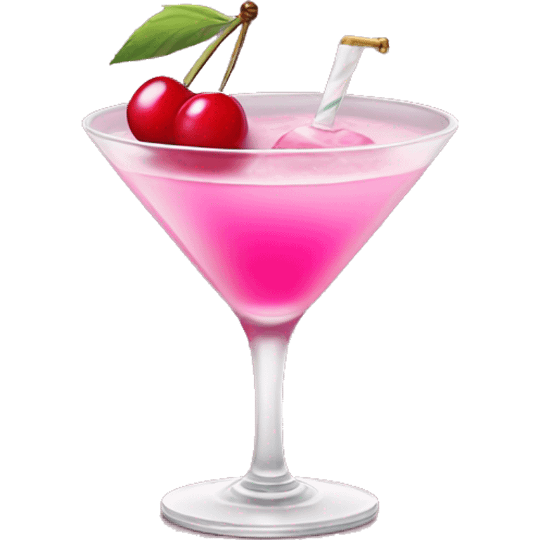 Pink cherry martini emoji