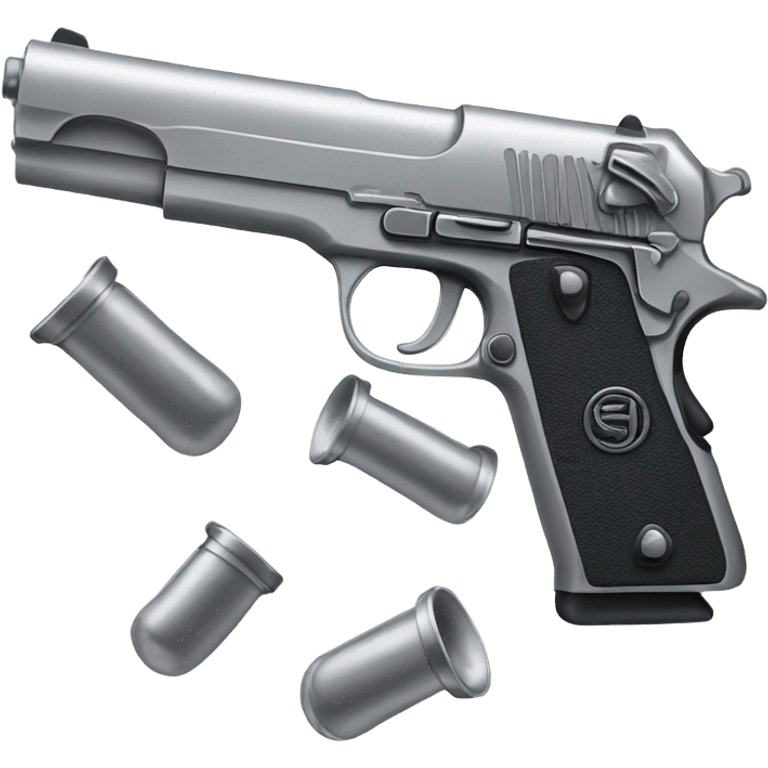 Silver handgun ￼ emoji