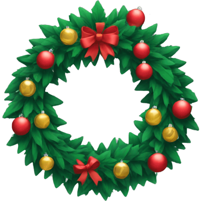 Christmas wreath emoji