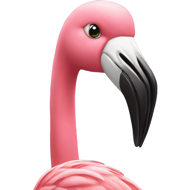 Flamingo with an oreo emoji