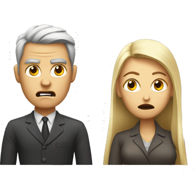 angry person with woman emoji