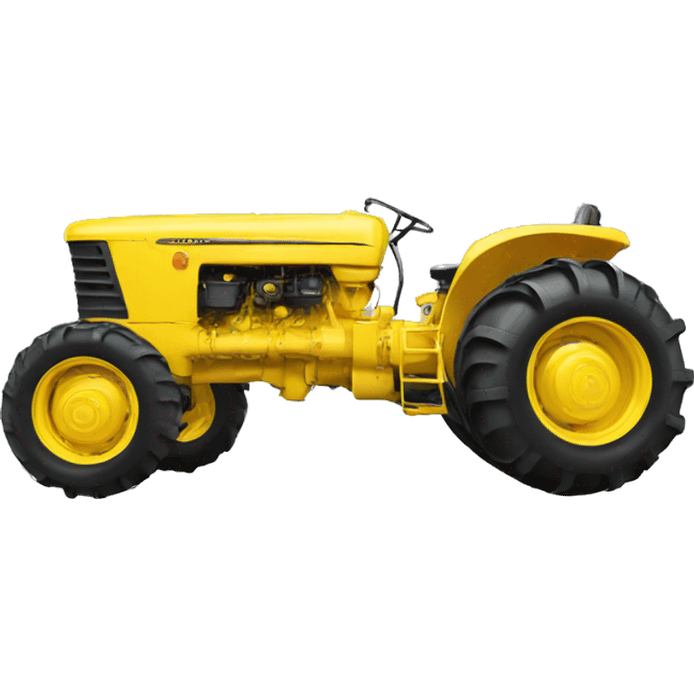 engine of yellow tractor emoji