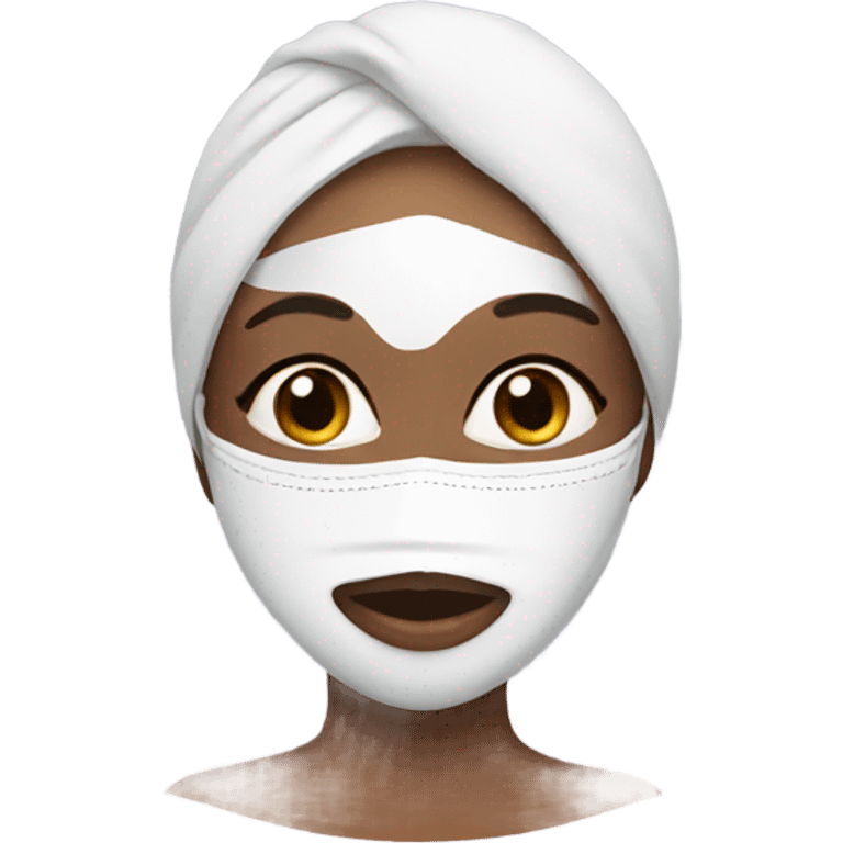 Girl in a skincare mask emoji