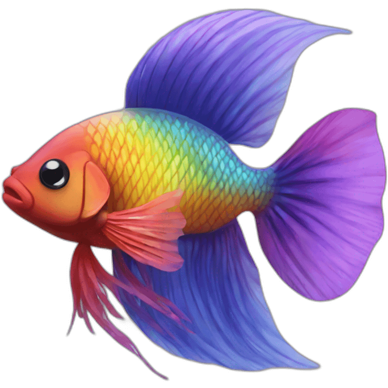 rainbow beta fish emoji