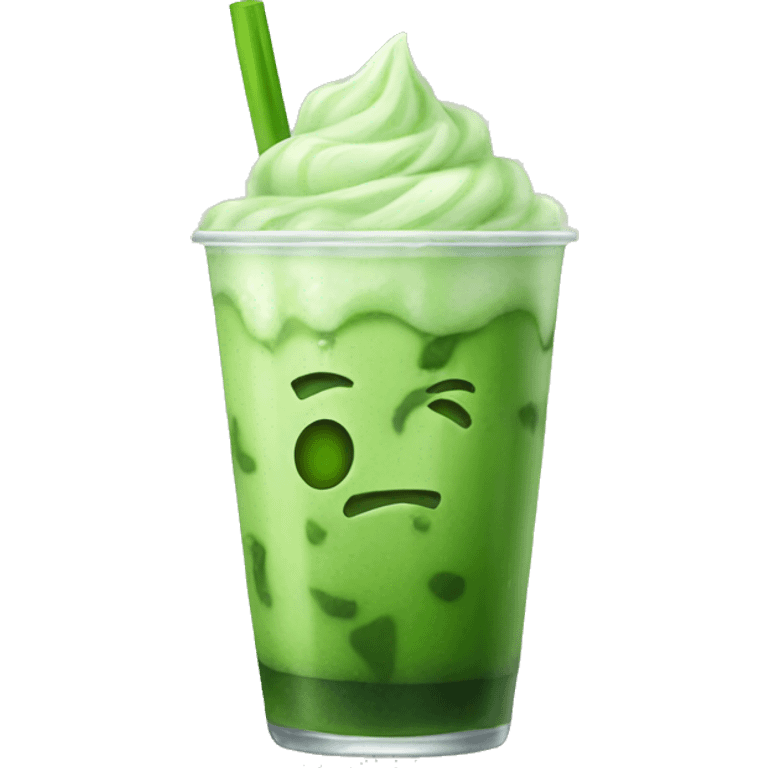 Iced matcha emoji