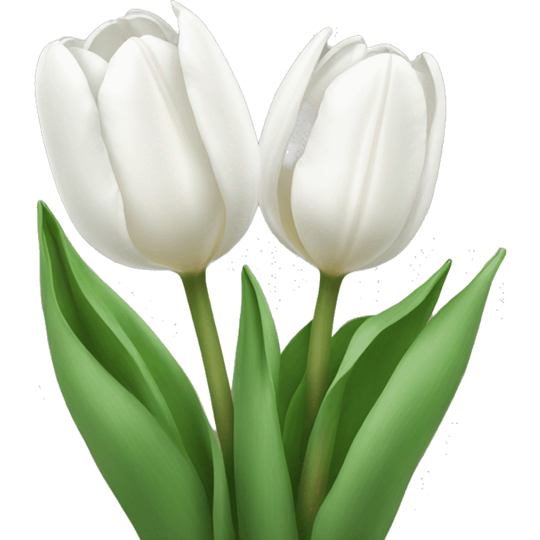 White tulips emoji