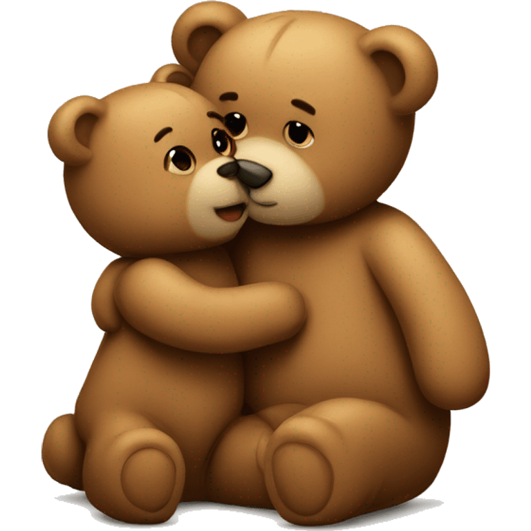 teddy bear kissing other teddy bear emoji