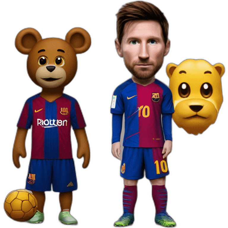 Freddy Fazbear beside with Leo Messi emoji