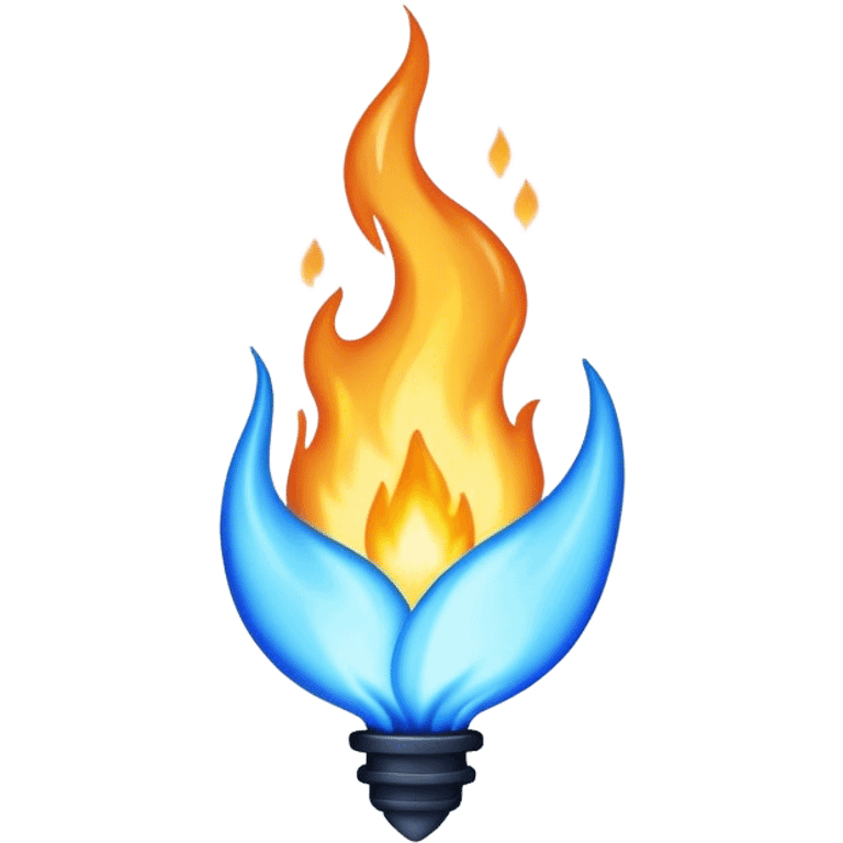 Fuego color azul emoji