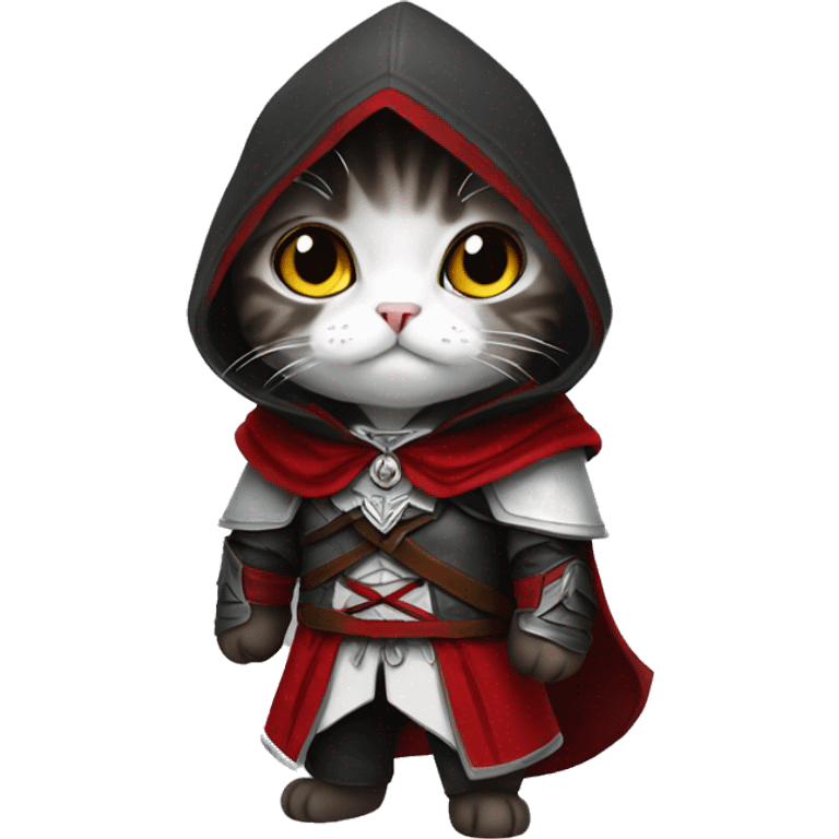 Cat dressed as ezio auditore emoji