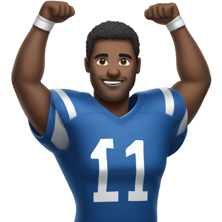 Man wearing blue football jersey  emoji