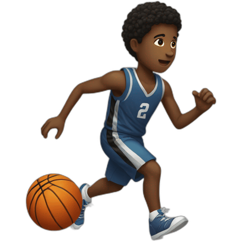 black-kid-playing-basketball-on-street emoji