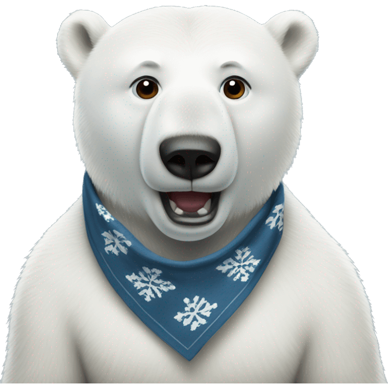 polar bear with a bandanna  emoji