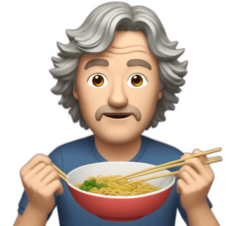 James May eat ramen emoji