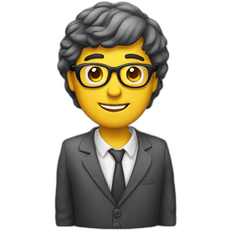 homme lunette ronde emoji