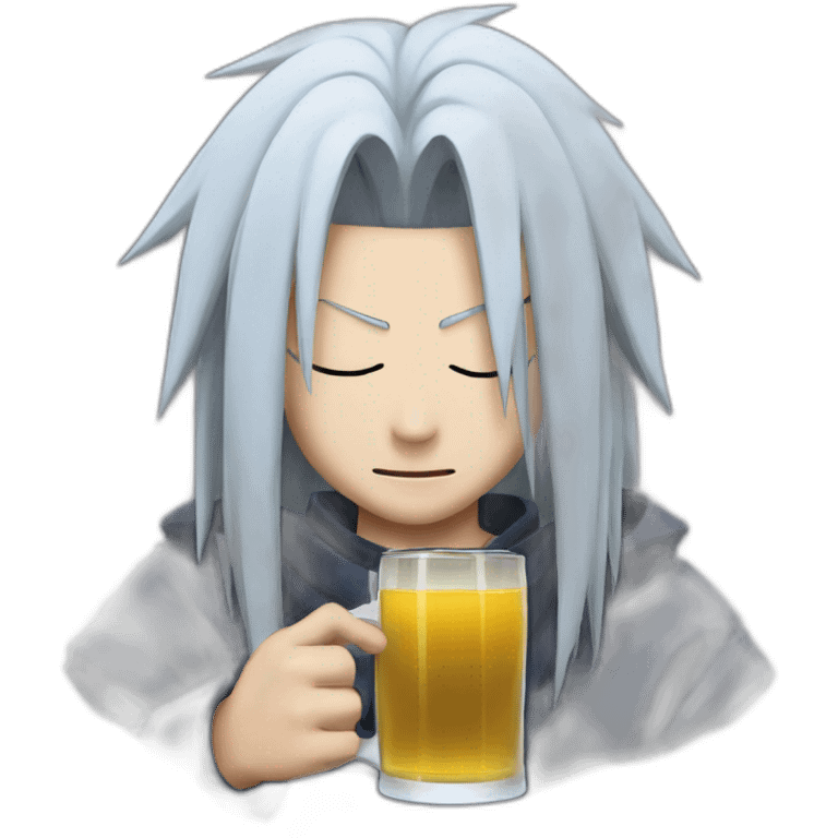 Madara from Naruto drinking tee  emoji