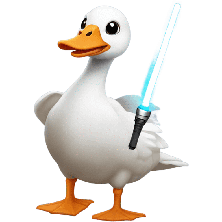 Goose with a lightsaber emoji