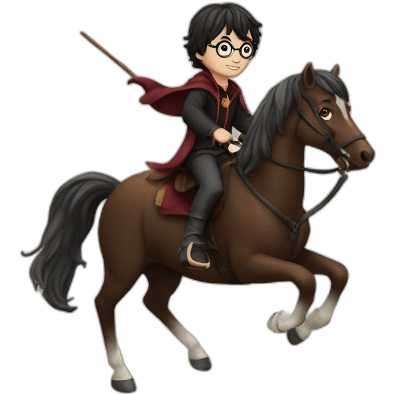 harry potter riding a horse emoji