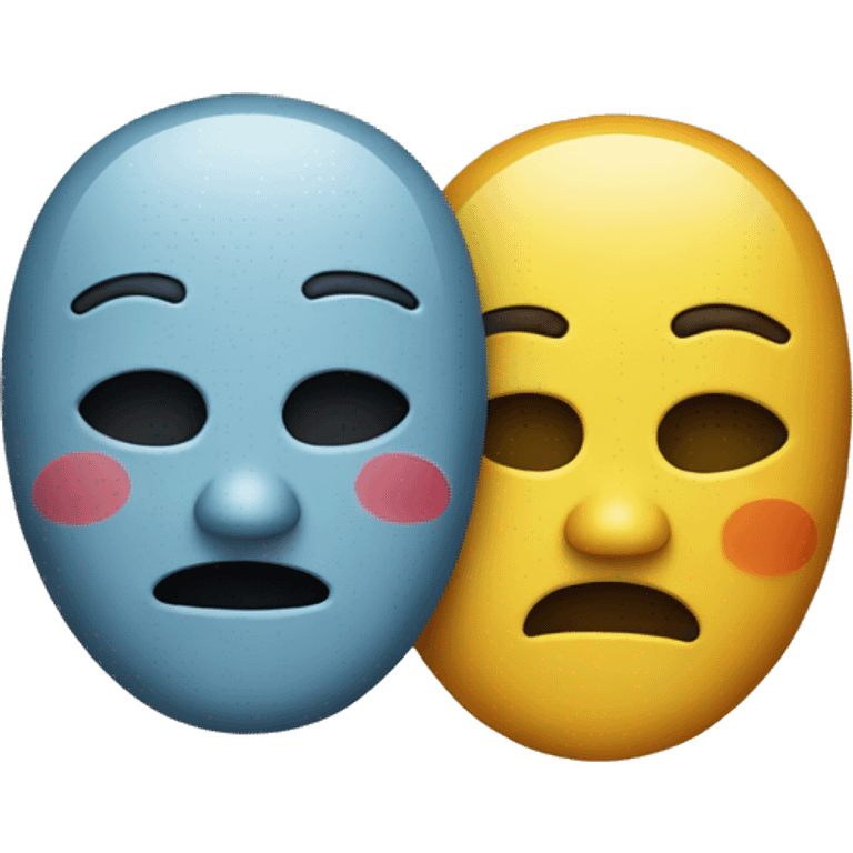 happy and sad mask emoji