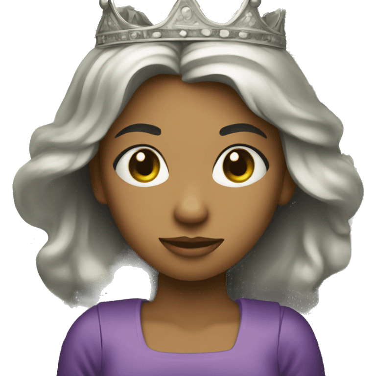 Girl with crown holding dollar bills  emoji