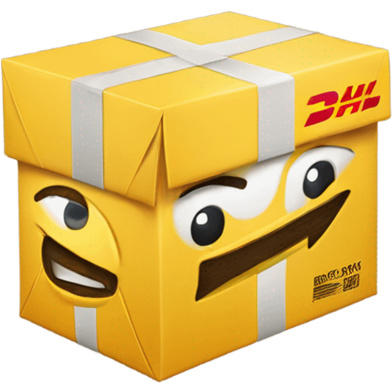 Ein Paket mit DHL Aufschrift  emoji