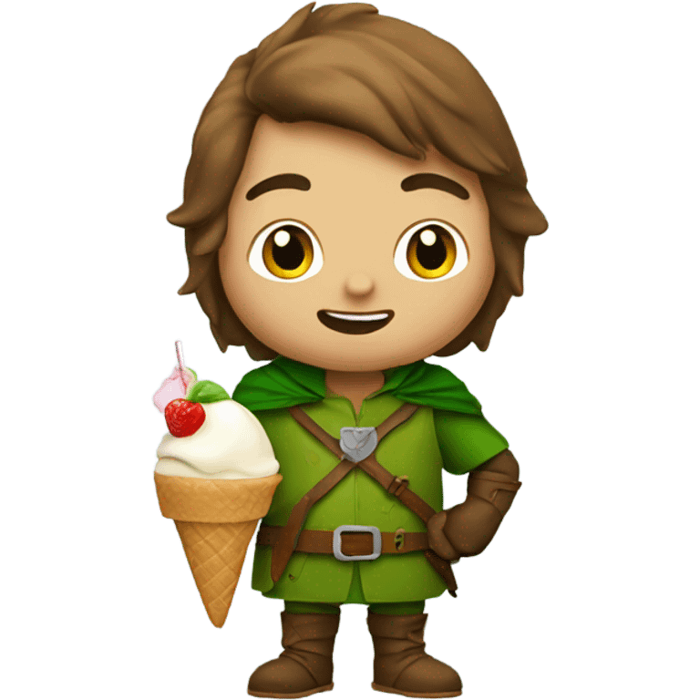 Robin Hood with ice cream emoji