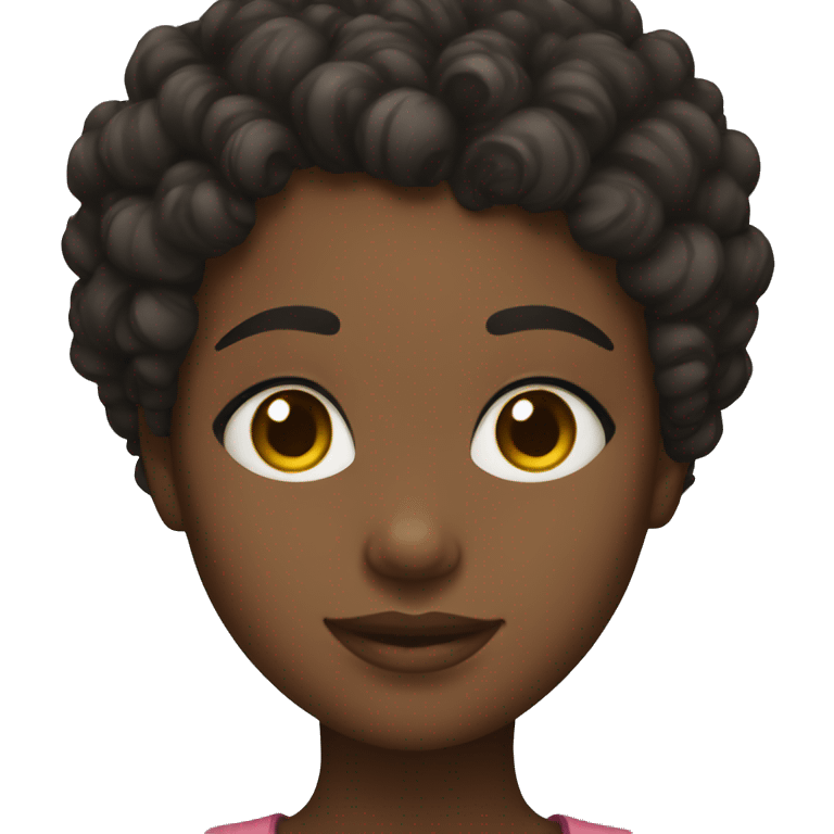 black girl with short curly hair  emoji