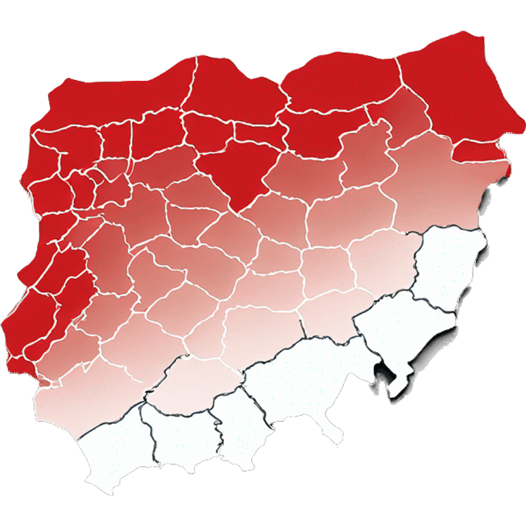 Map of Poland with white and red colour emoji