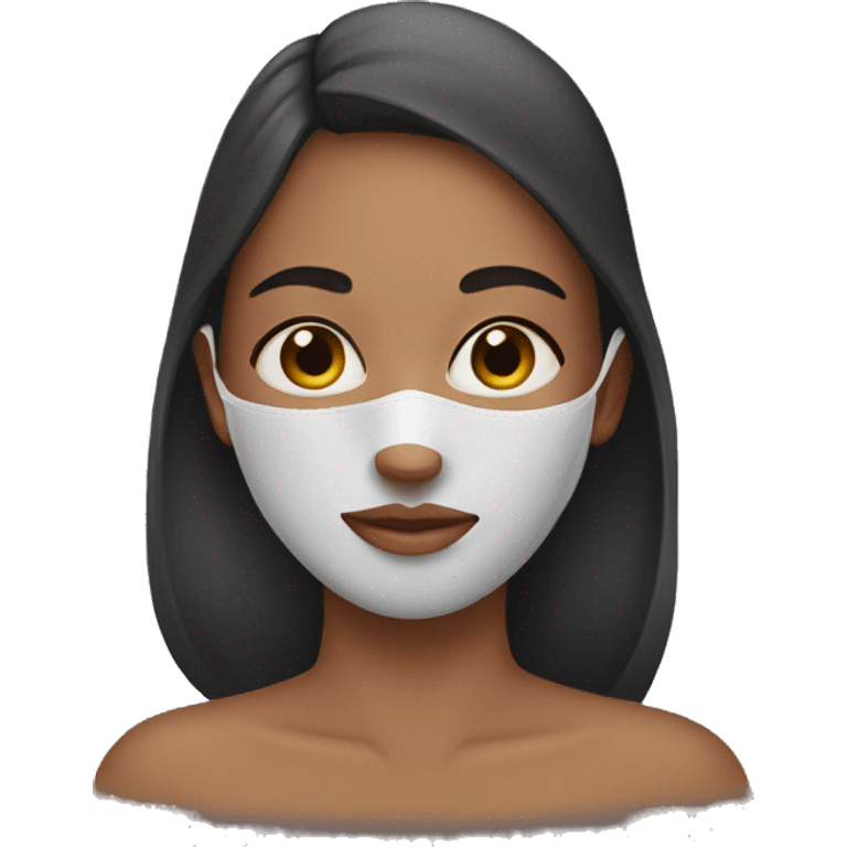 A girl with a skincare mask on  emoji