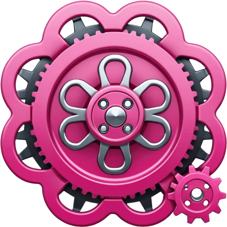 link color pink gear emoji