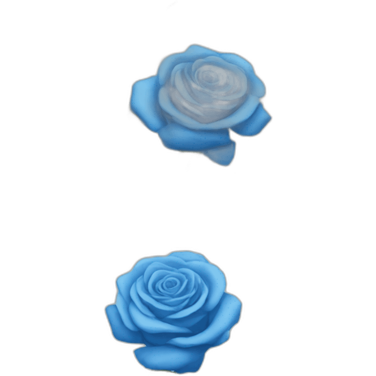 blue roses emoji