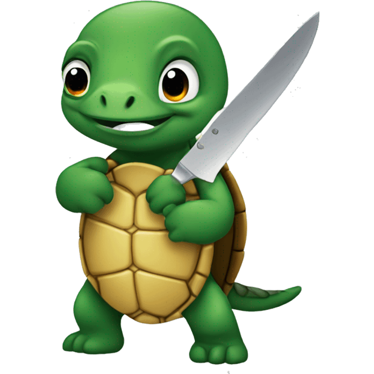 A turtle with a knife emoji