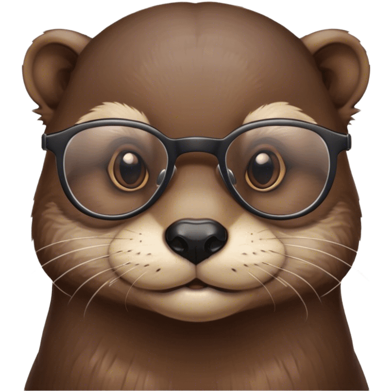 Otter wearing glasses emoji