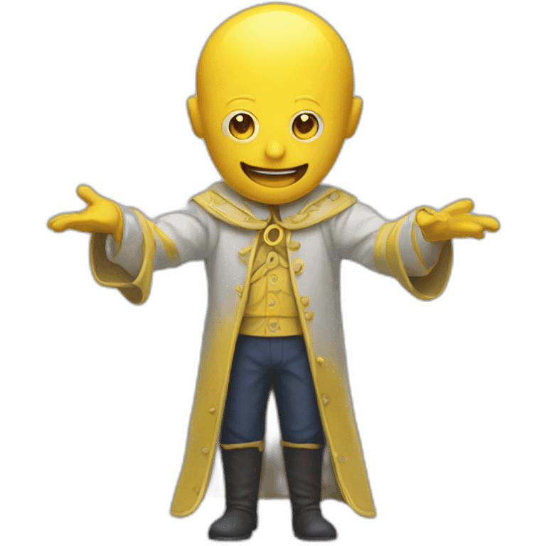 yellow man with magic topper emoji