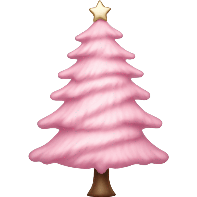 pastel pink christmas tree emoji