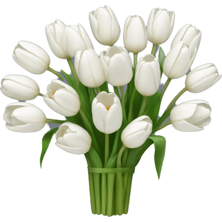 white tulip bouquet  emoji