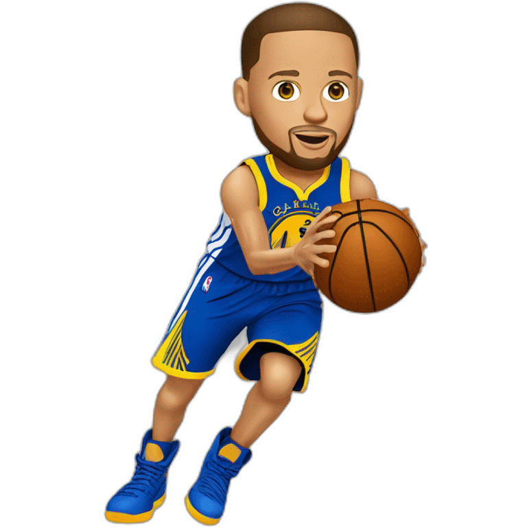 Stephen Curry qui shoot un ballon de basket emoji