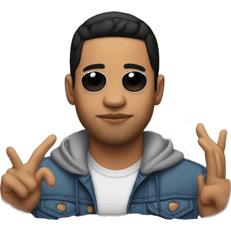 half puerto rican and salvadorian latino rapper emoji