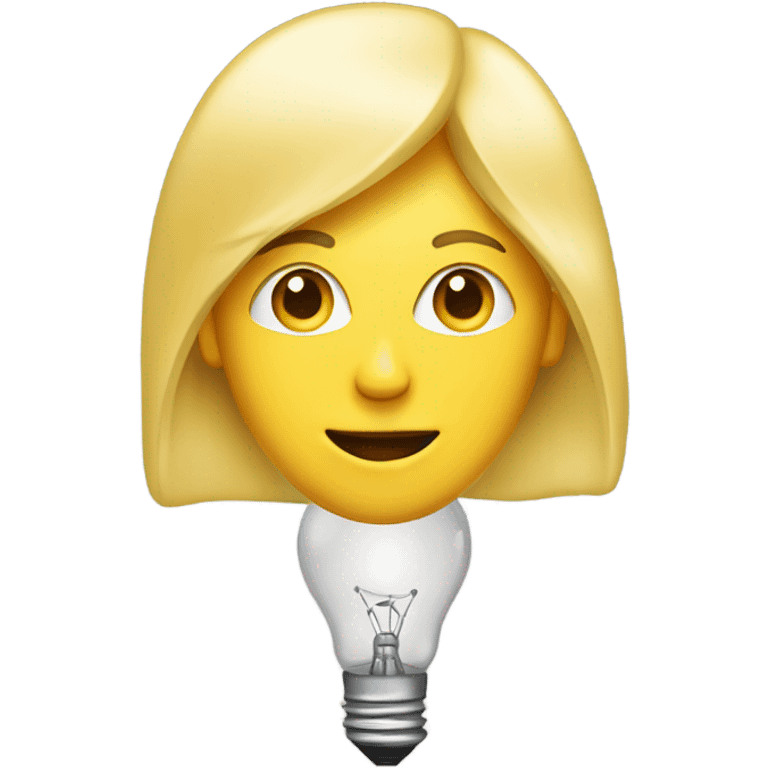 blond person with lightbulb over their head emoji