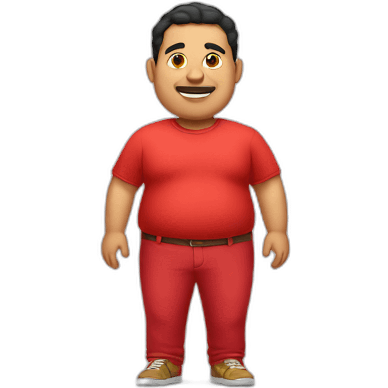 Fat latino Guy with red pants emoji