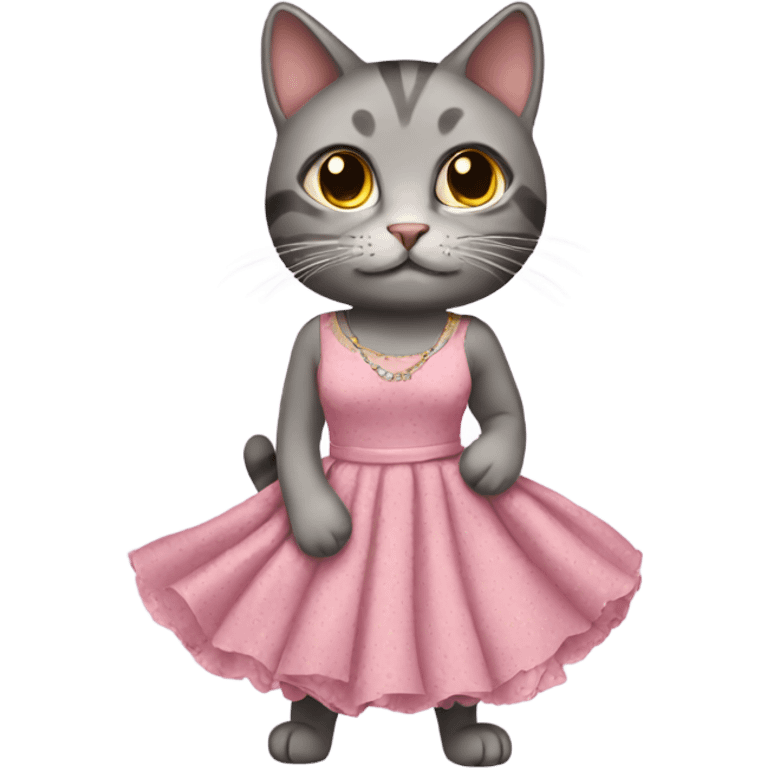 cat with a dress emoji