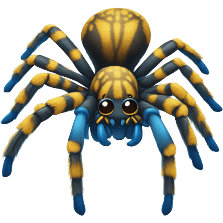 blue and yellow tarantula  emoji