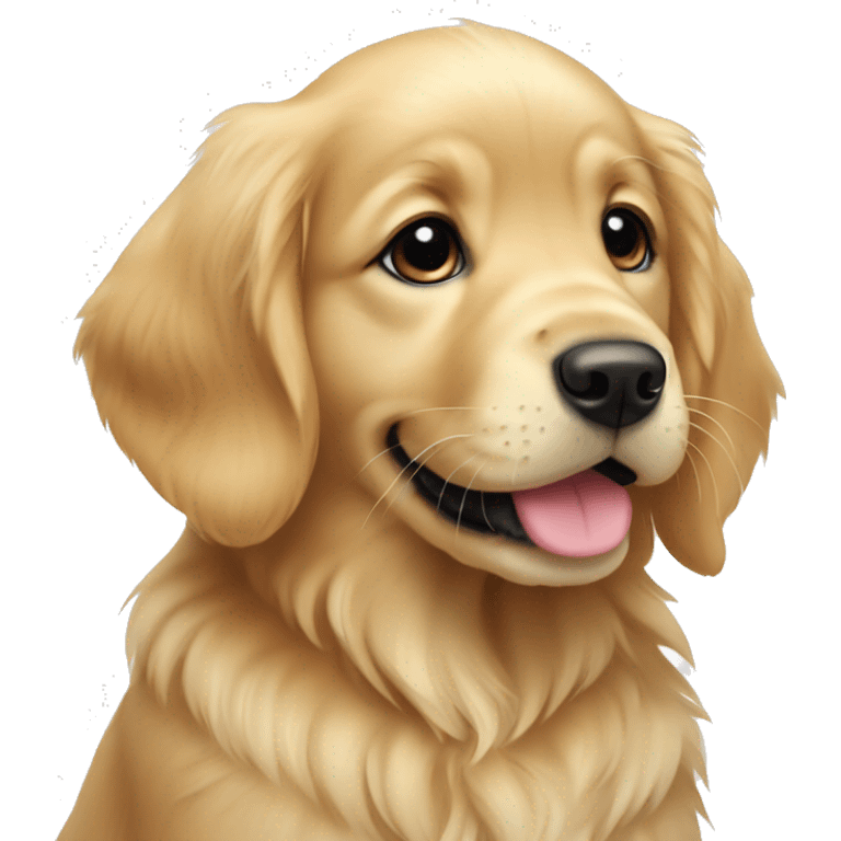 Pretty golden retriever puppy  emoji