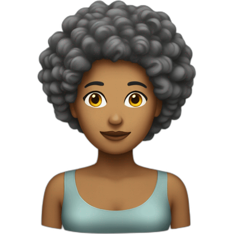 big haired woman emoji