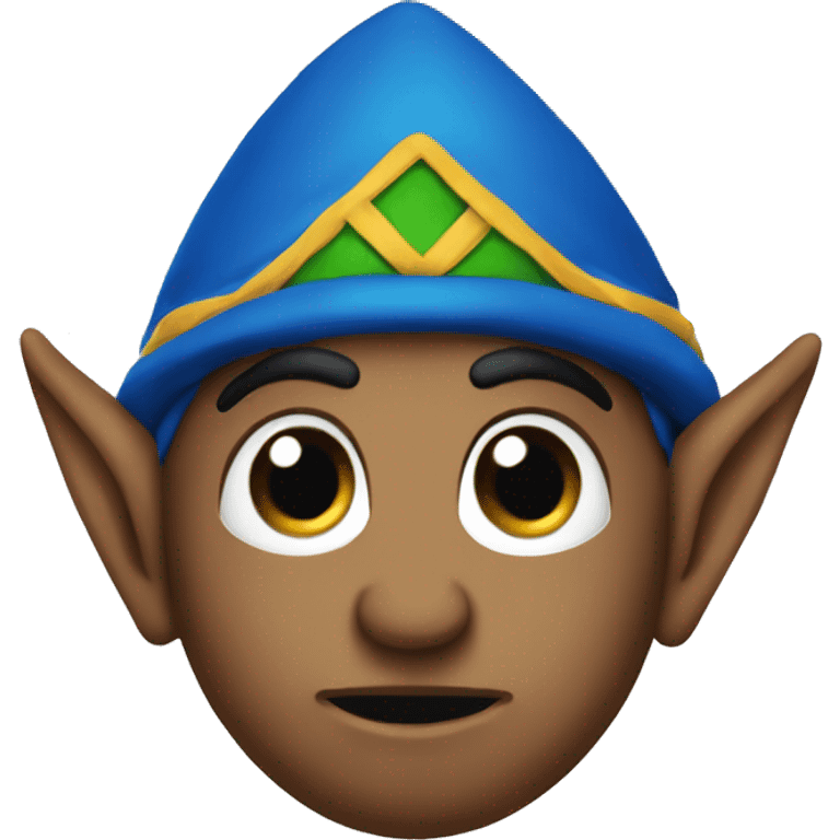 elf with blue skeen shoked emoji