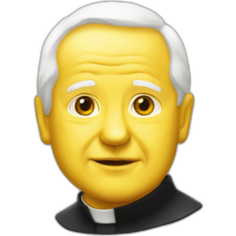 john-paul-ii-with-yellow-face emoji