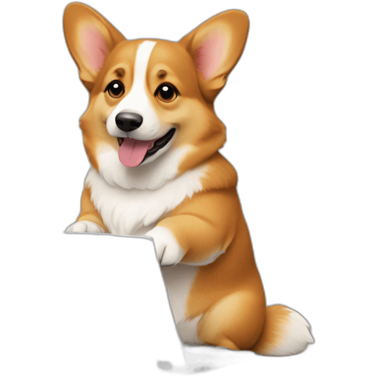 Corgi with laptop emoji